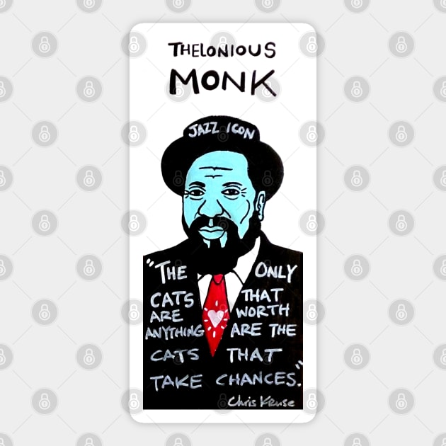 Thelonius Monk Sticker by krusefolkart